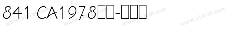 841 CA1978字体字体转换